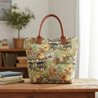 Decoration fabric GOBELIN premium Playful Easter Scene