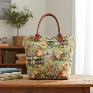 Decoration fabric GOBELIN premium Playful Easter Scene