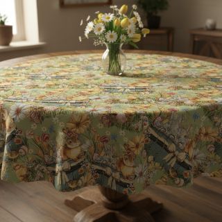 Decoration fabric GOBELIN premium Playful Easter Scene