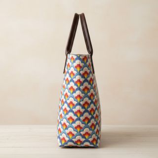 Decoration fabric Linenlook Graphic Flower Scale digital print