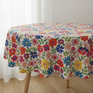 Decoration fabric Linenlook Flower Fiesta Field digital print