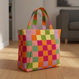 Decoration fabric Joyful Block Patch digital print