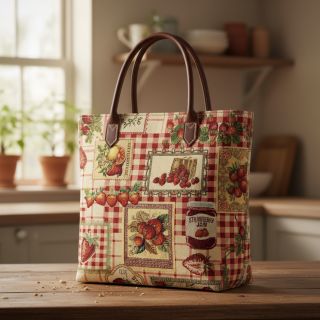 Decoration fabric GOBELIN premium Strawberry Jam Check