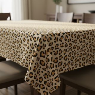 Decoration fabric Linenlook premium Leopard Animal Print