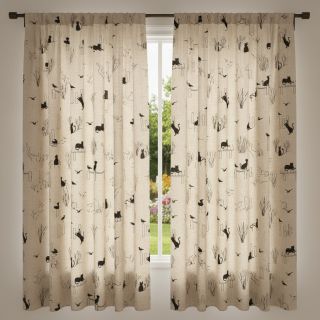 Decoration fabric Linenlook premium Cat Sea Life