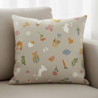 Decoration fabric Linenlook premium Easter Doodle Icon