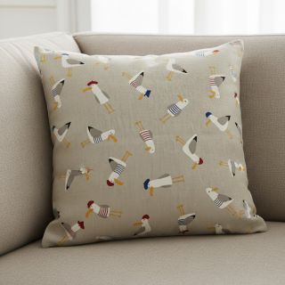Decoration fabric Linenlook premium Seagull dress up