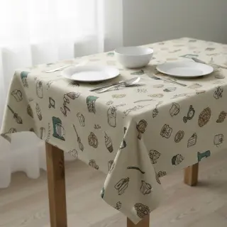 Decoration fabric Linenlook premium Bake Off Doodle