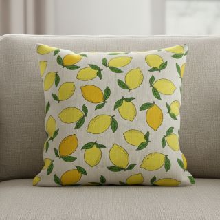 Decoration fabric Linenlook premium Sunny Lemon Fruit