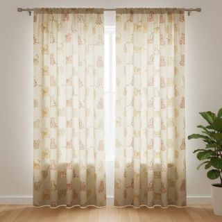 Decoration fabric Linenlook premium Cute Wild Cat