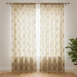 Decoration fabric Linenlook premium Cute Wild Cat