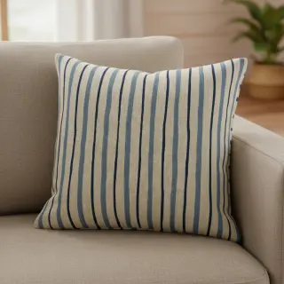 Decoration fabric Linenlook premium Wavy Art Stripe