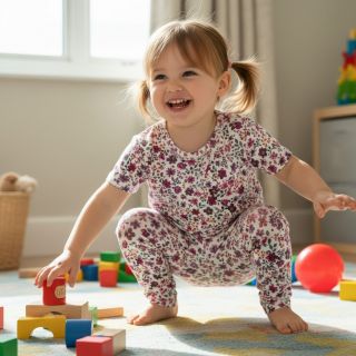 Jersey Flowers fuchsia digital print ORGANIC