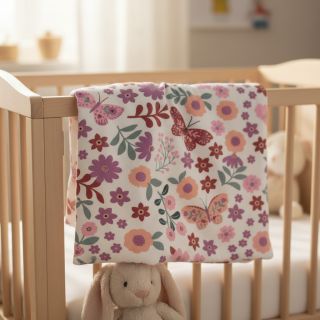 Sweat fabric Flowers Azriel offwhite