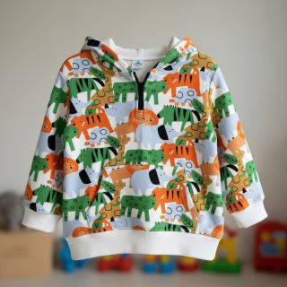 Sweat fabric Animaland white