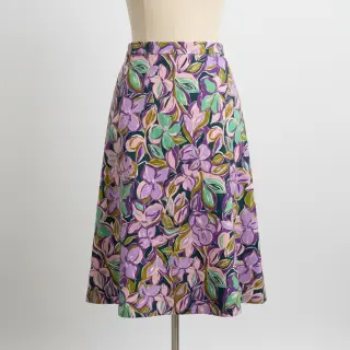 Cotton fabric VISCOSE Flowers cobalt