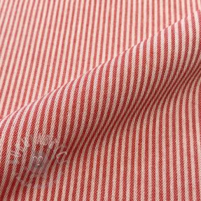 Decoration fabric DOBBY Colored stripe poppy red