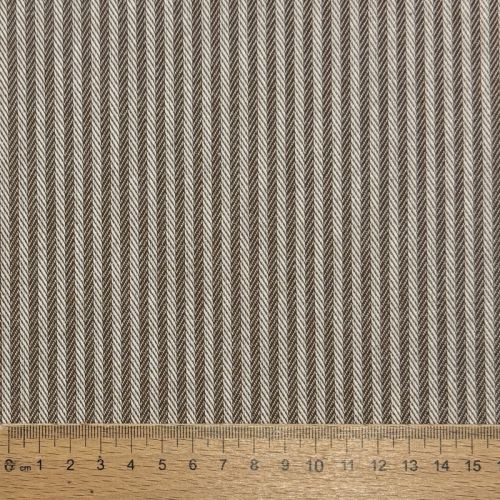 Decoration fabric DOBBY Colored stripe coffee