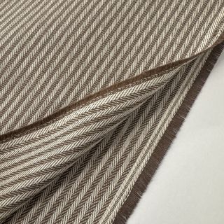 Decoration fabric DOBBY Colored stripe coffee