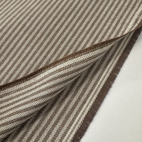 Decoration fabric DOBBY Colored stripe coffee