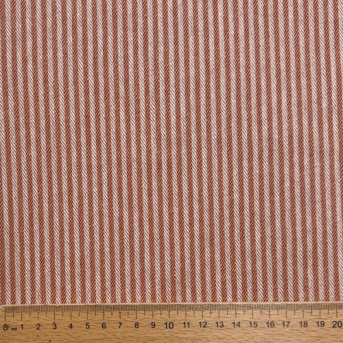 Decoration fabric DOBBY Colored stripe dark orange