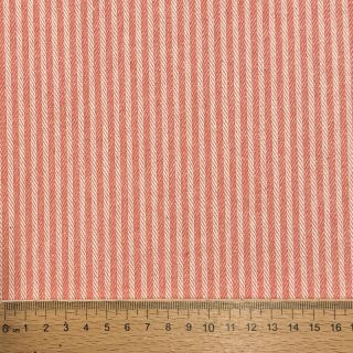 Decoration fabric DOBBY Colored stripe coral
