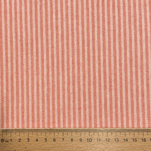 Decoration fabric DOBBY Colored stripe coral