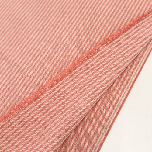 Decoration fabric DOBBY Colored stripe coral