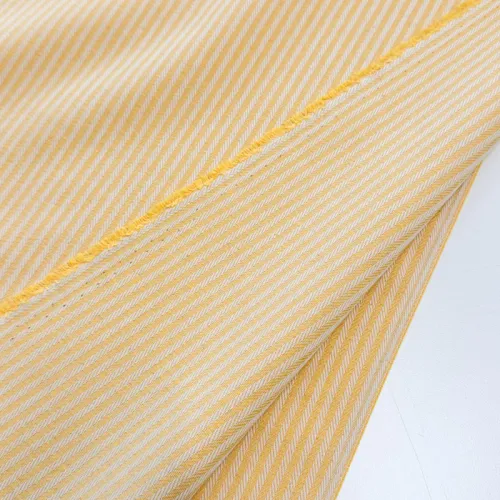 Decoration fabric DOBBY Colored stripe warm yellow