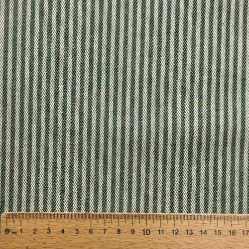 Decoration fabric DOBBY Colored stripe bottle green
