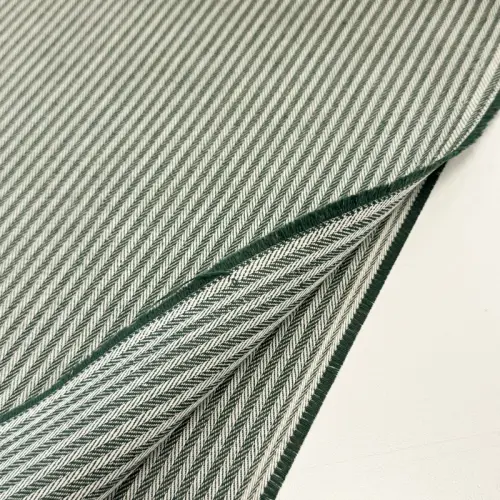 Decoration fabric DOBBY Colored stripe bottle green