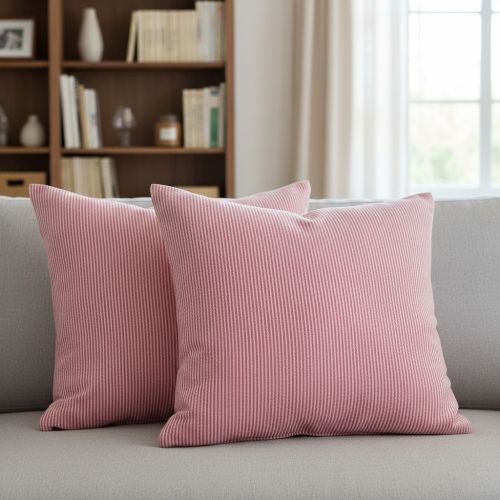 Decoration fabric DOBBY Colored stripe fuchsia