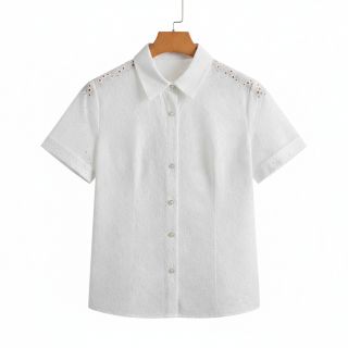 Cotton fabric EMBROIDERY 2 side Camelia