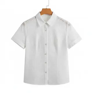 Cotton fabric EMBROIDERY 2 side Camelia