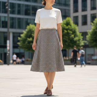 Cotton fabric YARN DYED BRUSHED Check Mike ecru