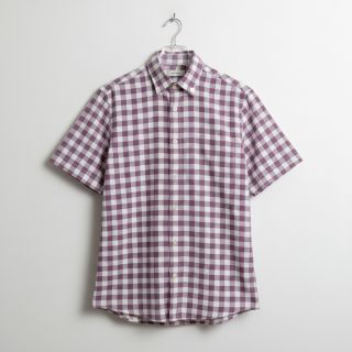 Cotton fabric FLANNEL BIG Check mauve