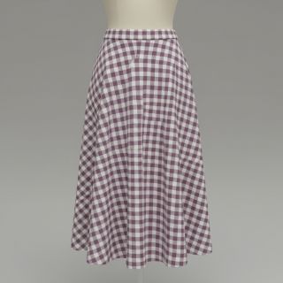 Cotton fabric FLANNEL BIG Check mauve