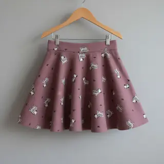Cotton fabric FLANNEL Zebras mauve
