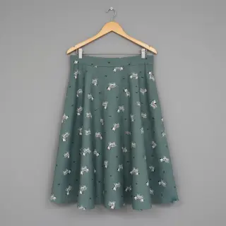 Cotton fabric FLANNEL Zebras green