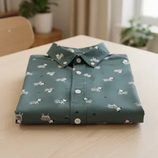 Cotton fabric FLANNEL Zebras green