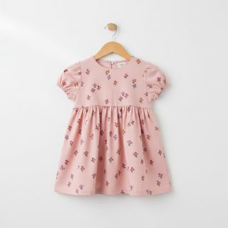 Cotton fabric FLANNEL Flowers light pink