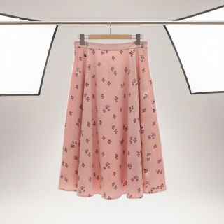 Cotton fabric FLANNEL Flowers light pink