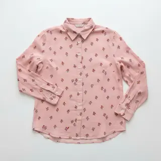 Cotton fabric FLANNEL Flowers light pink