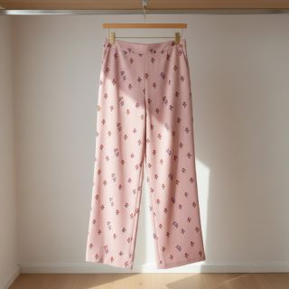 Cotton fabric FLANNEL Flowers light pink