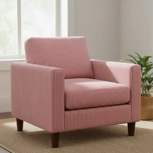 Decoration fabric DOBBY Colored stripe cherry