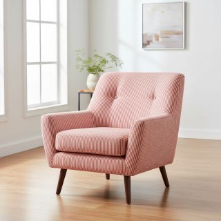 Decoration fabric DOBBY Colored stripe poppy red