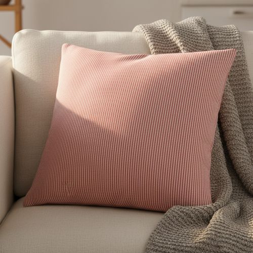 Decoration fabric DOBBY Colored stripe poppy red