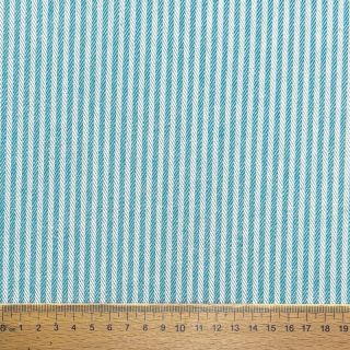 Decoration fabric DOBBY Colored stripe turquoise