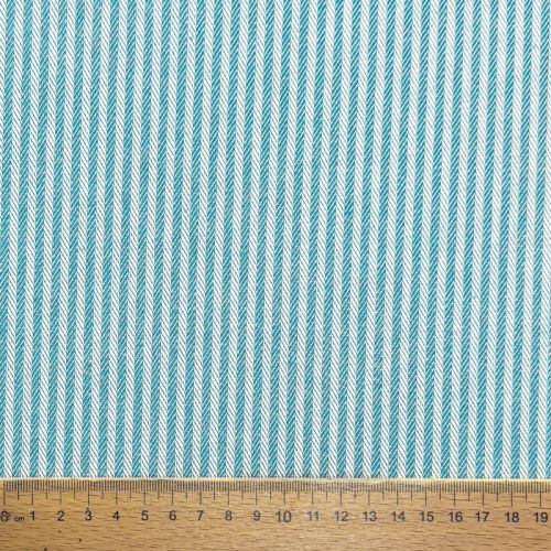 Decoration fabric DOBBY Colored stripe turquoise