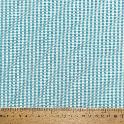 Decoration fabric DOBBY Colored stripe turquoise